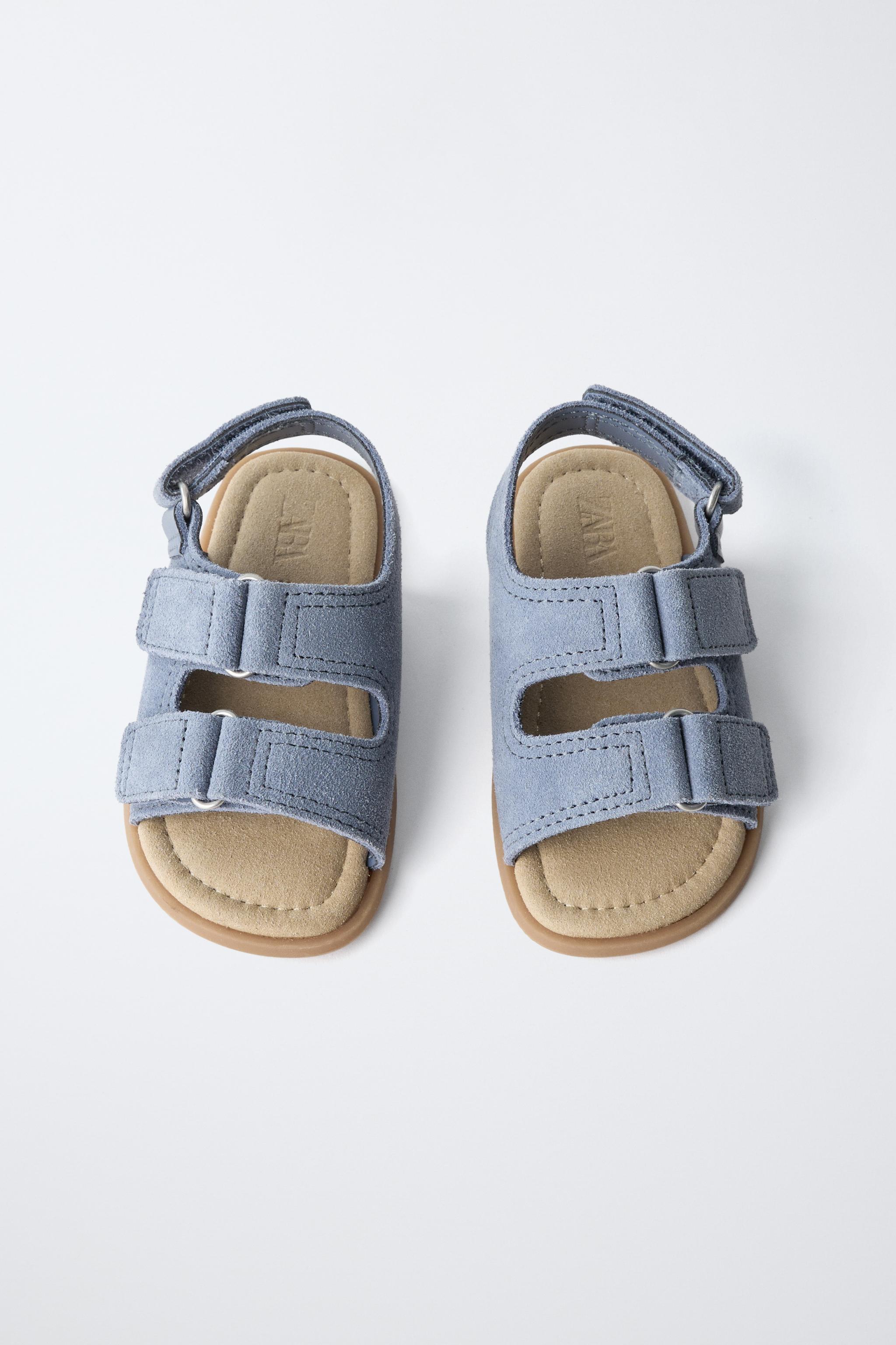 SANDALES PIEDS NUS DOUBLE BRIDE EN CUIR